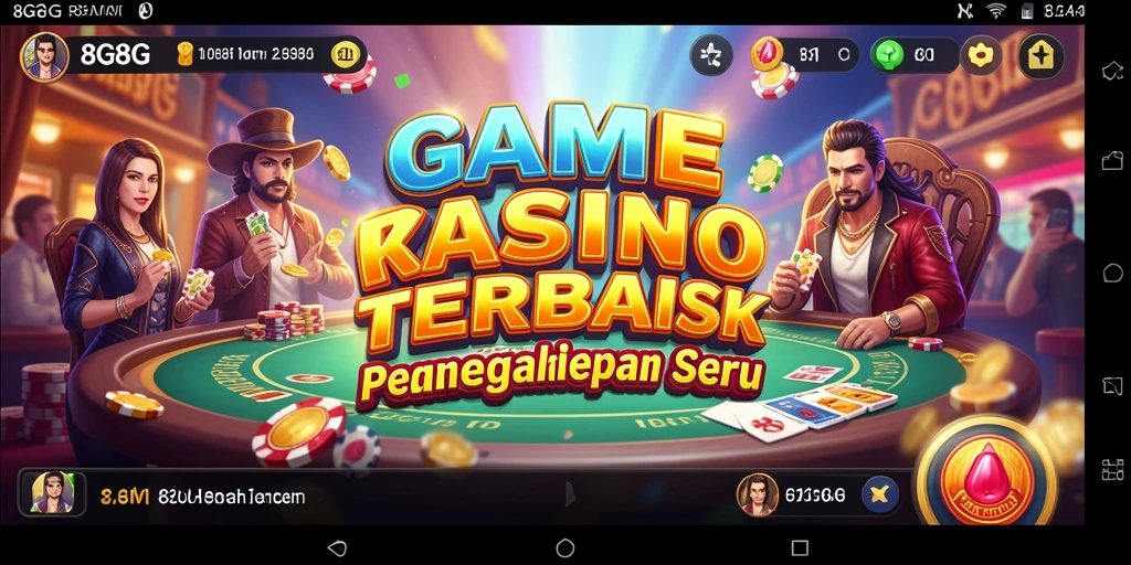 Tampilan gameplay Kasino yang menarik dan penuh warna di 8G8G.