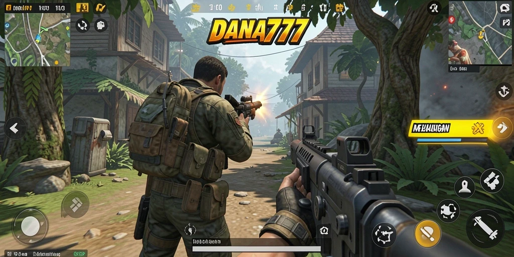Screenshot gameplay menampilkan aksi tembak-menembak seru dalam DANA777.