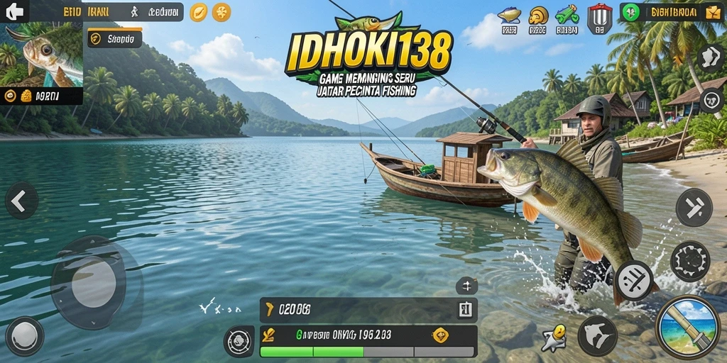 Tampilan gameplay memancing yang menarik di IDRHOKI138.