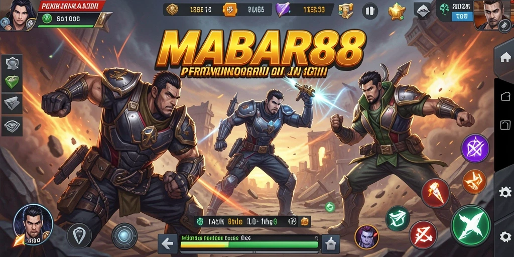 Tampilan gameplay seru dalam MABAR88 dengan pertarungan intens.