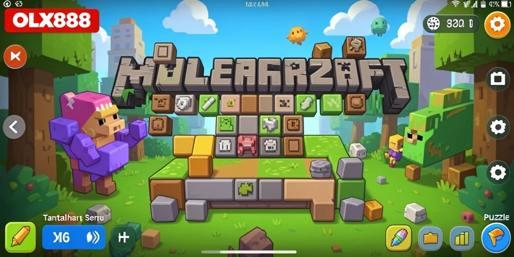 Screenshot utama OLX888 menunjukkan gameplay seru dan menantang dari permainan Puzzle.