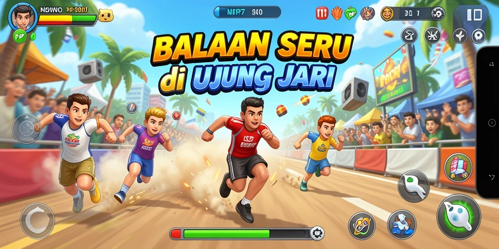 Gameplay PP7 menampilkan aksi balapan yang mendebarkan.