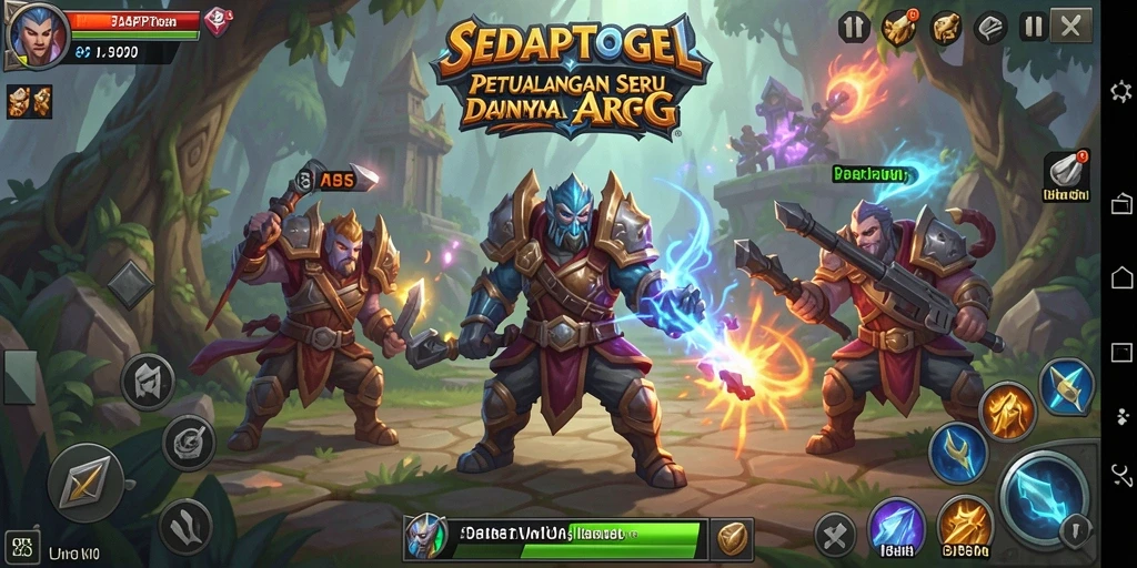 Tampilan gameplay seru dalam dunia fantasi SEDAPTOGEL.