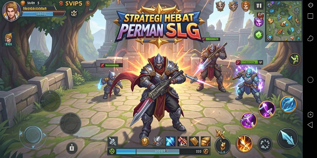 Tampilan gameplay SLG yang mendebarkan dan strategis.