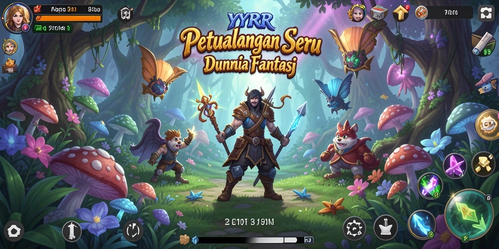 Screenshot gameplay YYRR menampilkan aksi petualangan yang menegangkan dan indah.